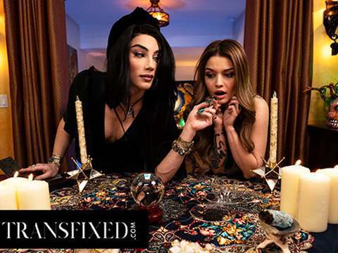 TrannyPool presents: Transfixed - asmr trans fortune teller ariel demure hard fucks hot tattooed customer vanessa vega